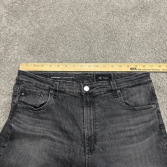 AG Adriano Goldschmied Jeans Womens Alexxis Boot Cut Vintage Fit Black Size 33 - Picture 7 of 8